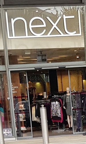 Next plc store front